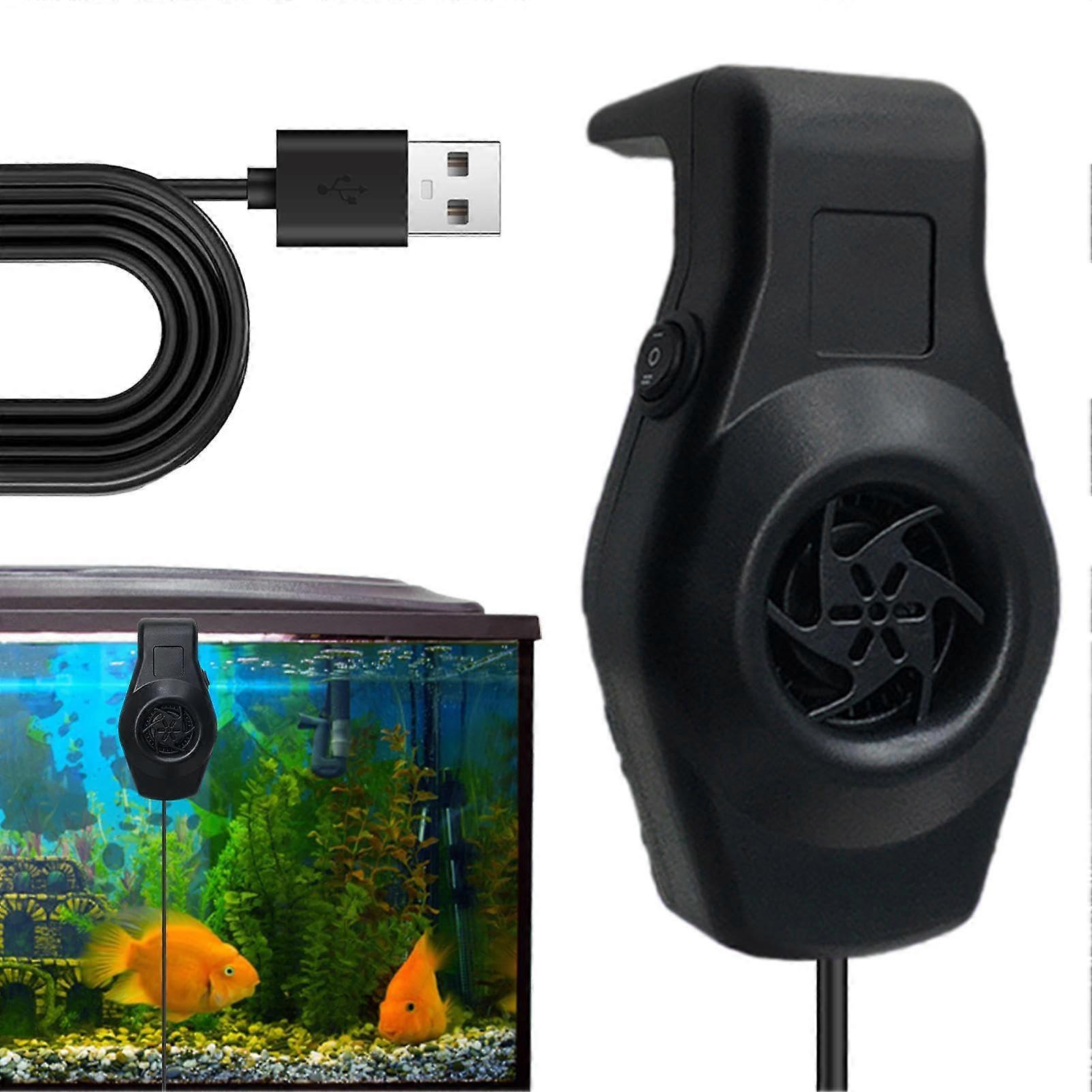 Aquarium Cooling Fan Compact Low Noise Temperature Control Adjustable Speed For Hamsters Cats Dogs Reptiles