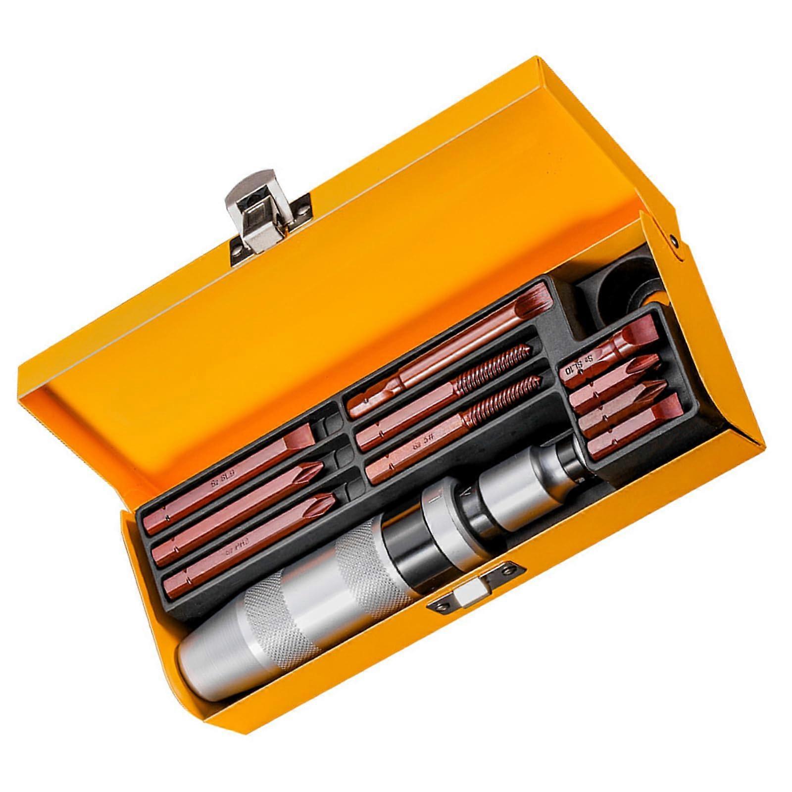 12 Pcs Manual Impact Driver Bit Set for Disassembling Rusty Screws, Pull Out Broken Screws, Pull Out Old Damaged Screws