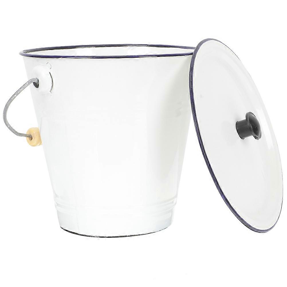 Enamel Serving Bucket Liquid Storage Container Milk Buckets Household Supply