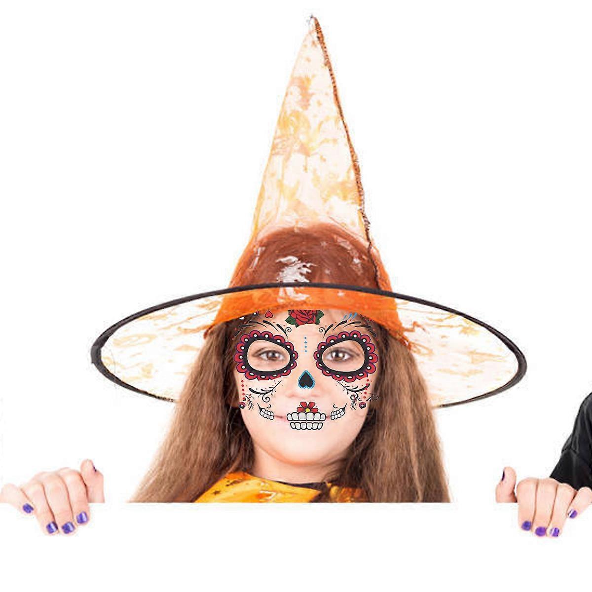 Holiday Party Stickers Temporary for Halloween Assorted Color 17X13cm Easy to Remove 8Pcs