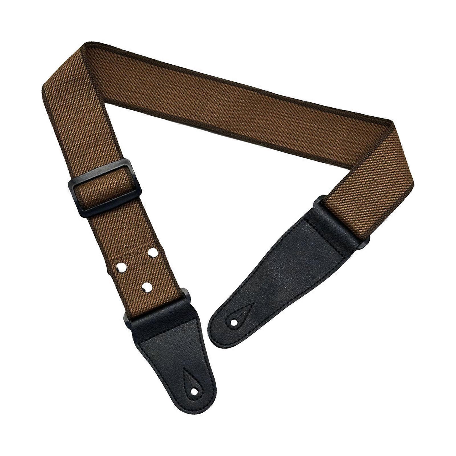 Justerbar bomullsrem för elgitarr, akustisk gitarr, bas, för barn, män, kvinnor, gitarrister, gul