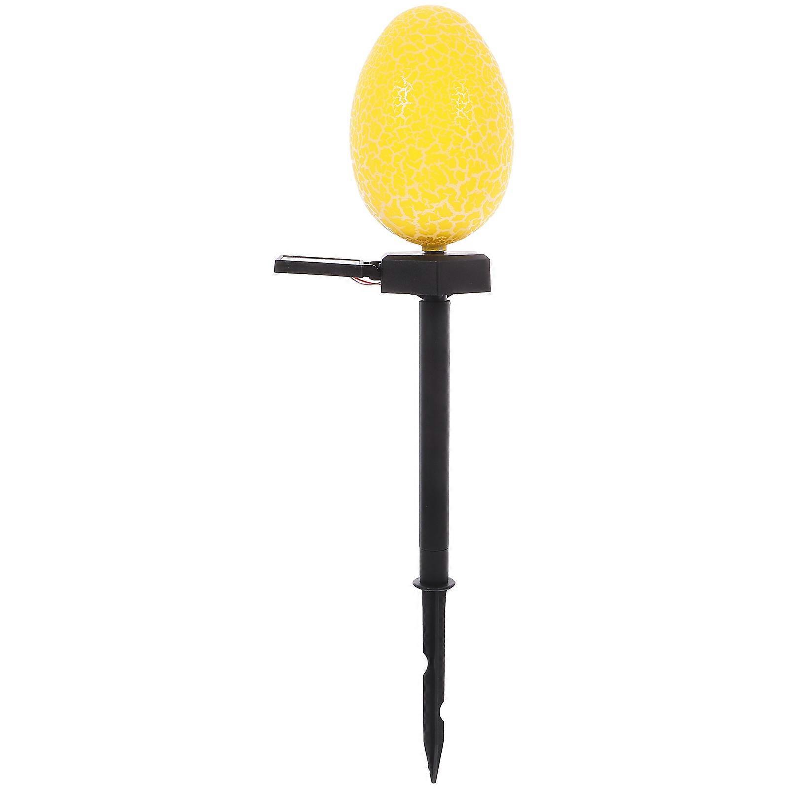Decorative Solar-Powered Garden Led Lantern Easter Solar Light Outdoor Spaces Automatic Night Sensor Yellow 1Set