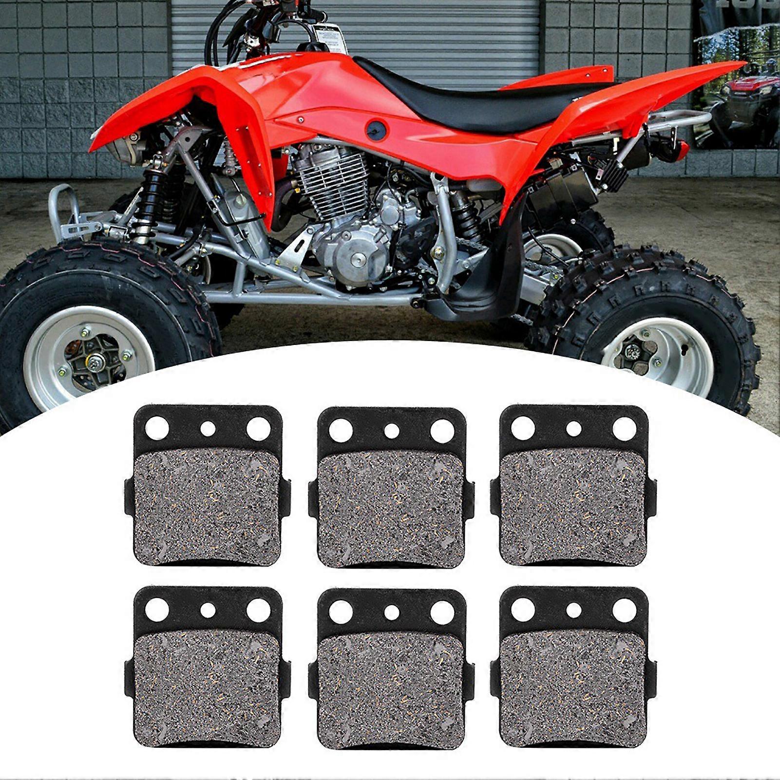 6Pcs Front & Rear Brake Pads for Grizzly 660 4x4 YFM660F 02‑08