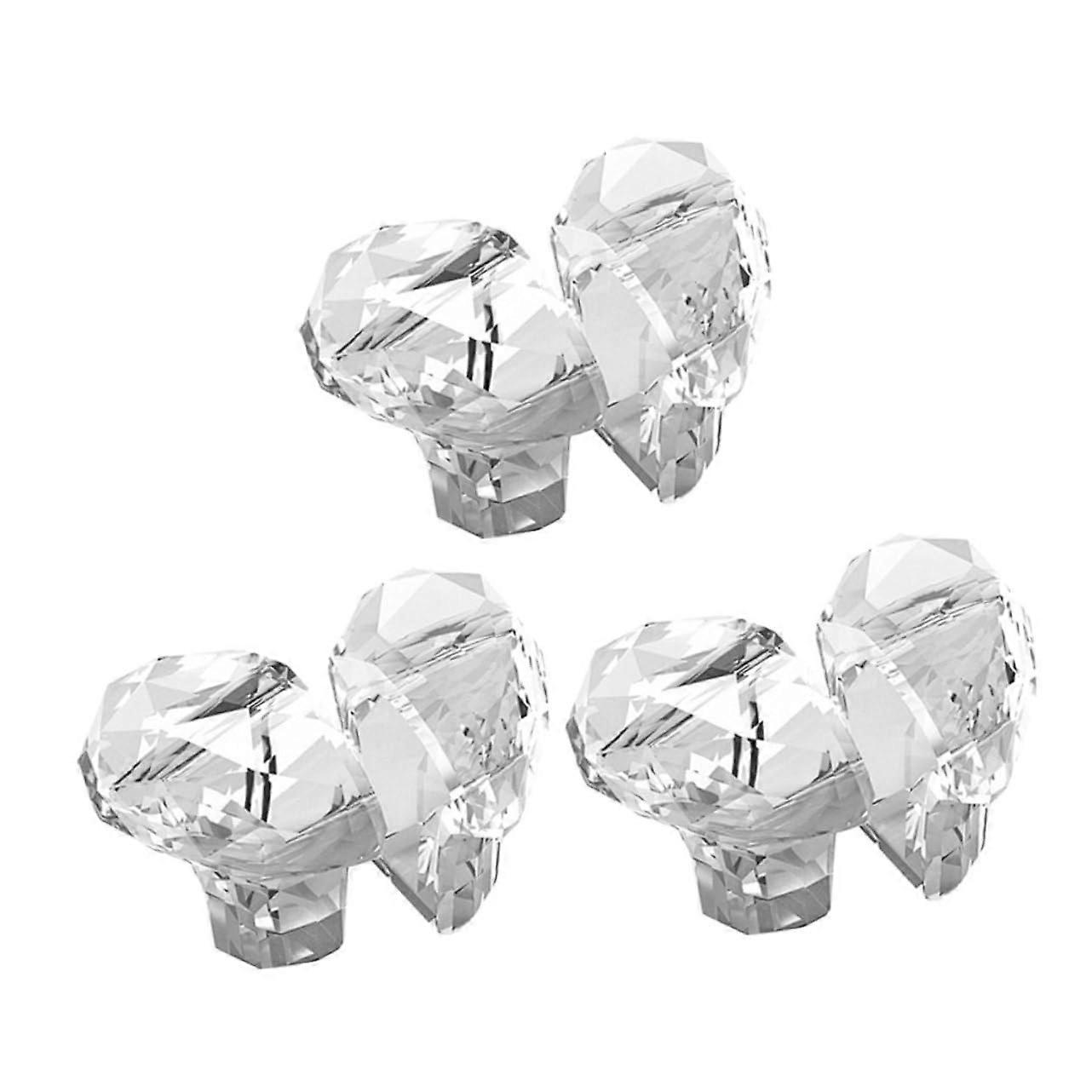 3 Pieces HeartShaped Toilet Button Presser Multifunctional Pressing Tool for Toilet Flush and Lid Lifter, Transparent for Bathroom and Toilet.
