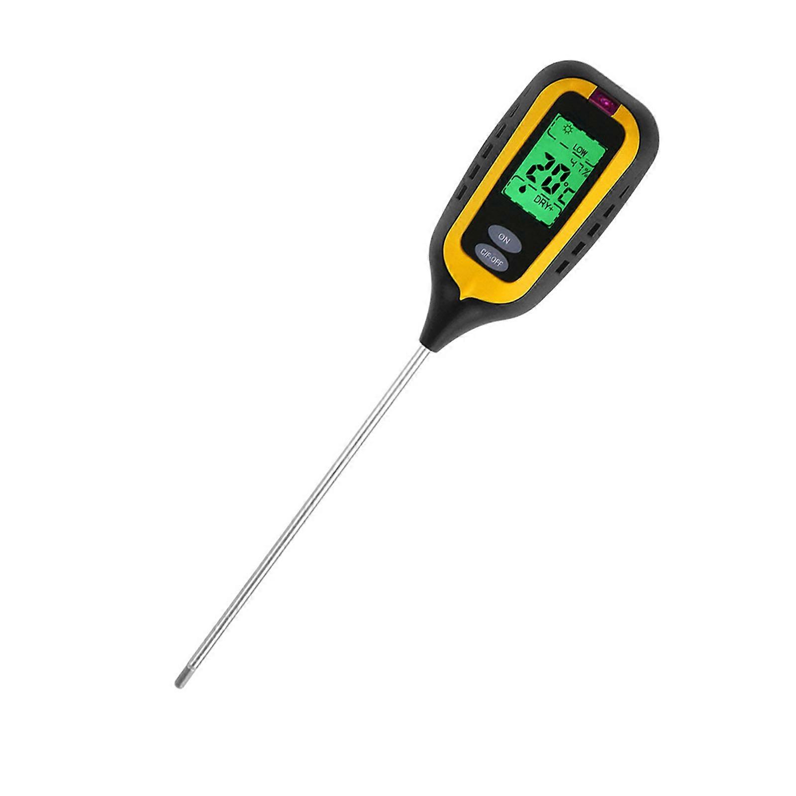 Soil Testing Set with LCD Screen for Accurate Measurement of Moisture Temperature Light and Humidity Indoor Outdoor Use Multicolor