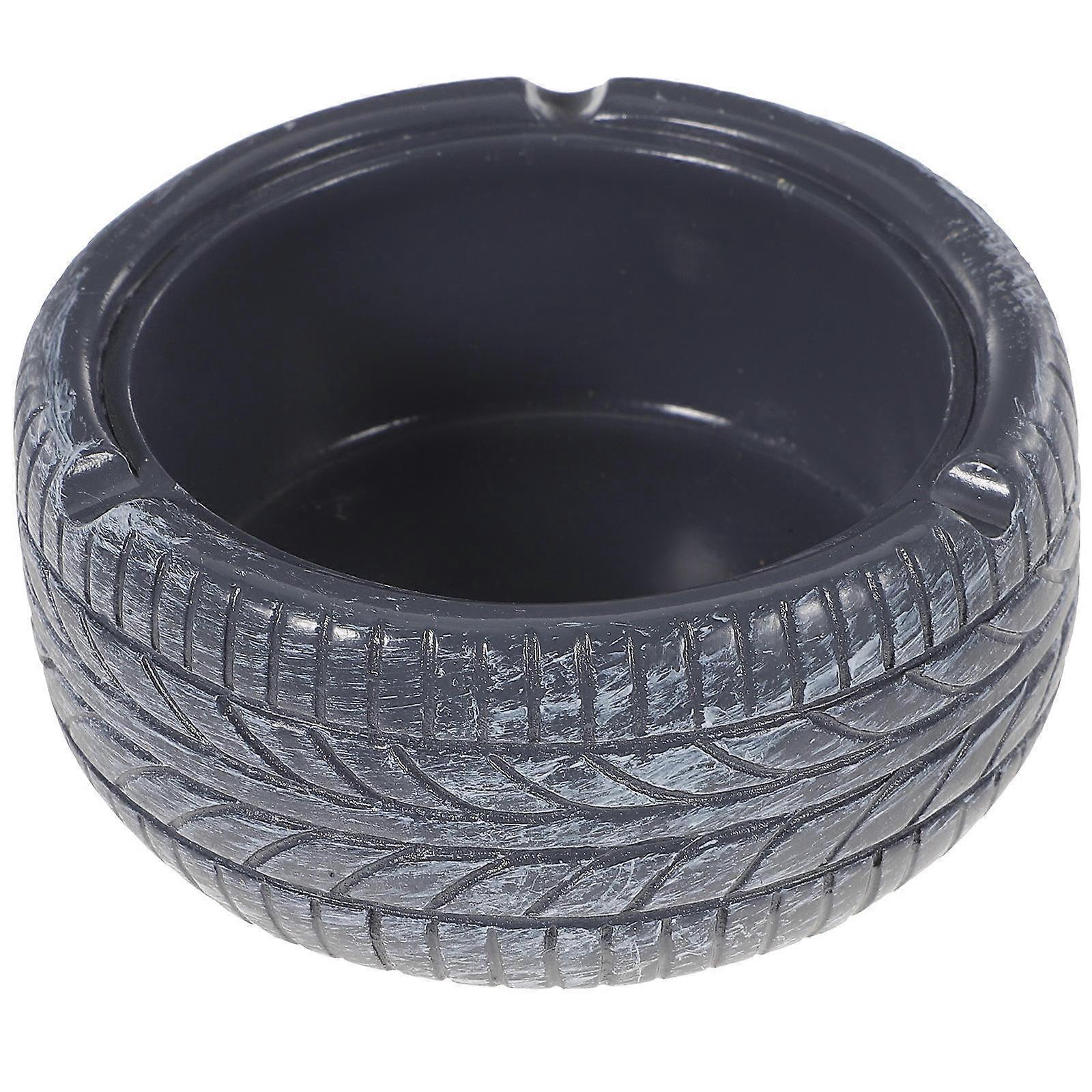 White Resin Ashtray for DIY Safe and Reliable Compact Size 3 x 2.5 Inches