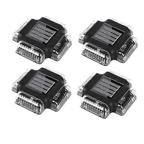 4-pack Solar Powered Deck Lights for Pool Edge Flooring