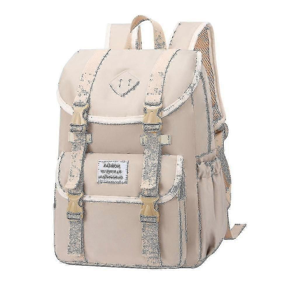 Sjq Multi-compartment Backpack For Middle School Studentskhaki