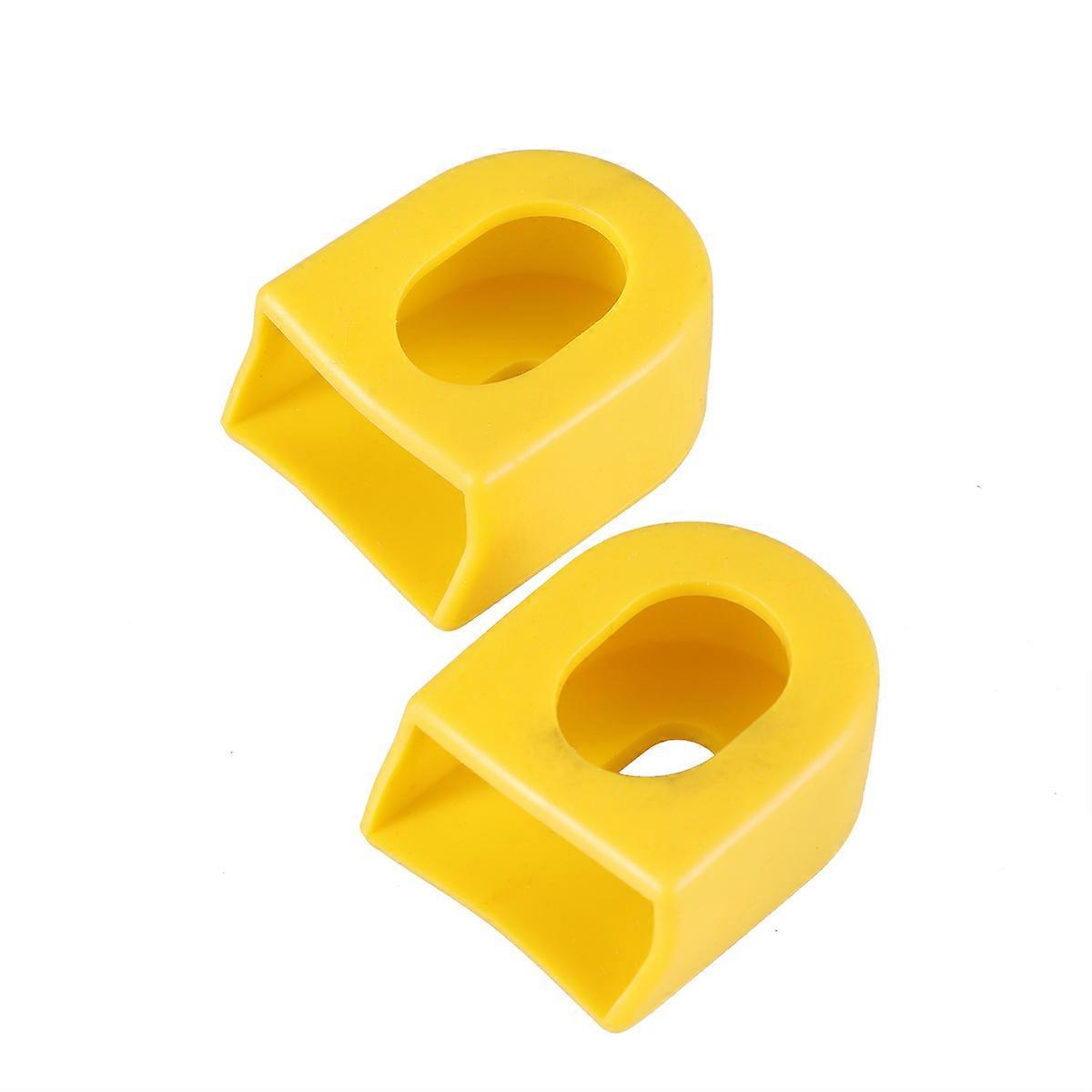Crank Arm Case for Bike Use Made of Durable Rubber in Yellow Protects from Scratches and Damages One Pair Fits Most Bikes