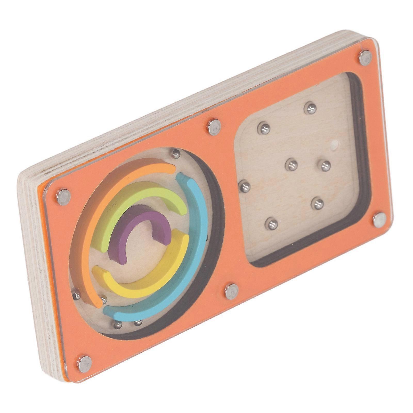 Kids Handheld Pinball Game Educational Early Learning Bright Color Fine Motor Safe Pinball Maze Game S 