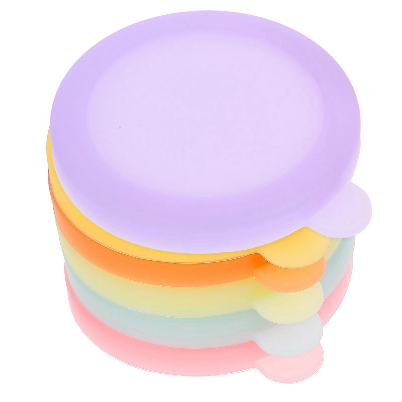 Silicone Sauce Cup Lids 6pcs Reusable Leakproof Covers for Dipping Dishes, Multi Color Design, Home, Restaurant & Outdoor Use