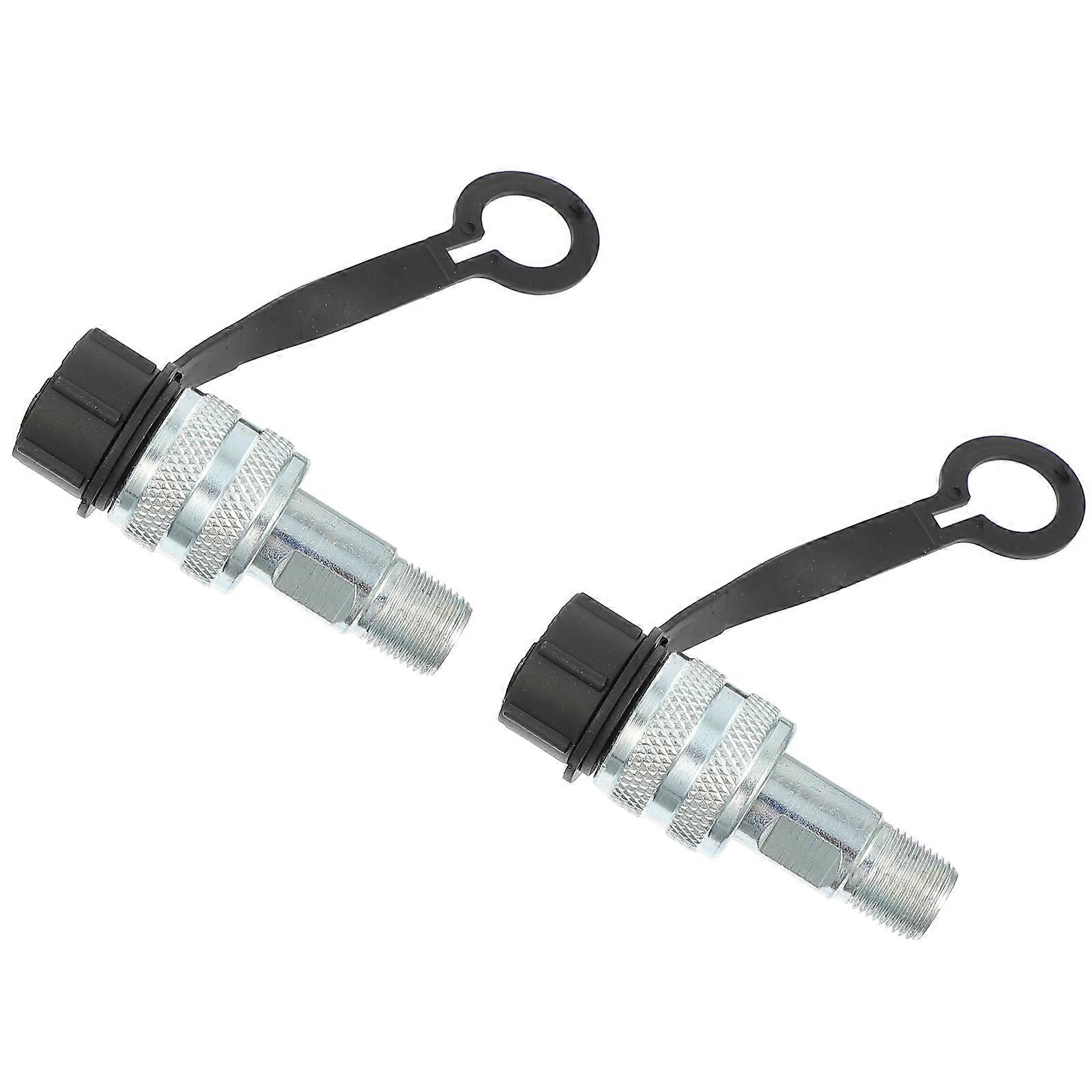 Hydraulic Fittings 2Pcs Oil Pipe Connector Suitable For Maintenance 8.5X3.5Cm Steel Material High Pressure Resistance