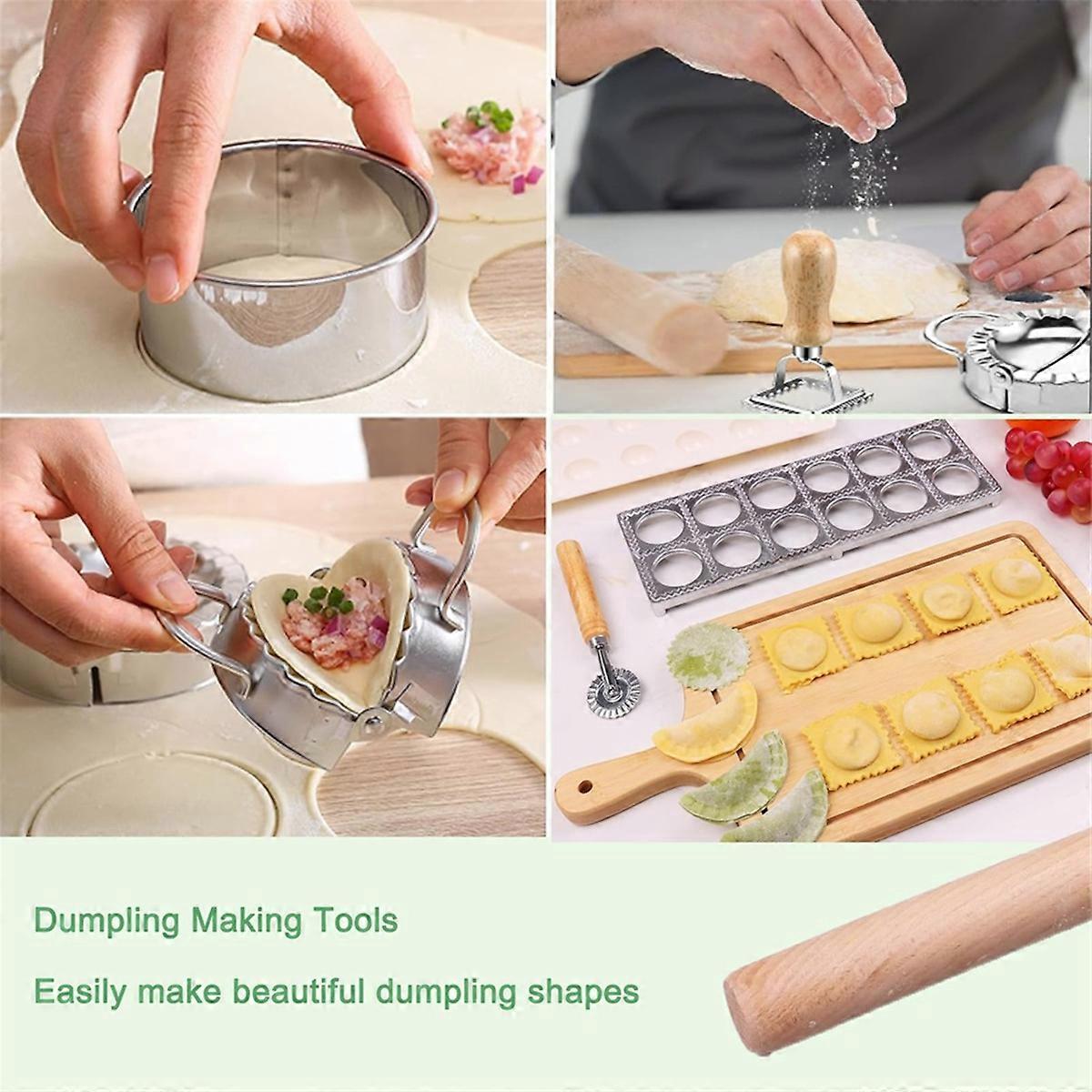 8 Pcs Ravioli Mold Set Include Ravioli Maker ,Dough