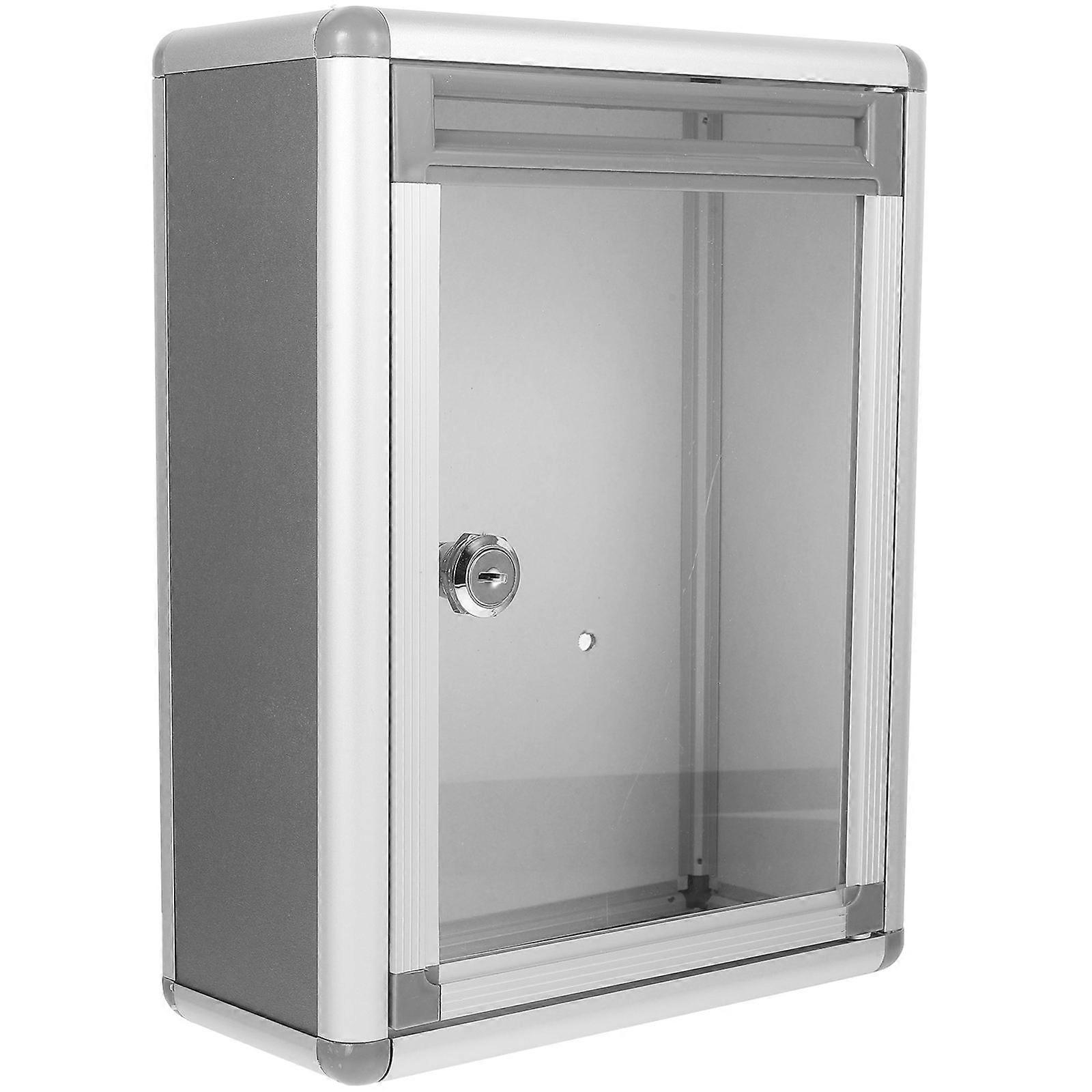 Safety Suggestion Box Complaint Container Factory Use Transparent 28.50X21.50X10.50CM Wall Mountable 1Set