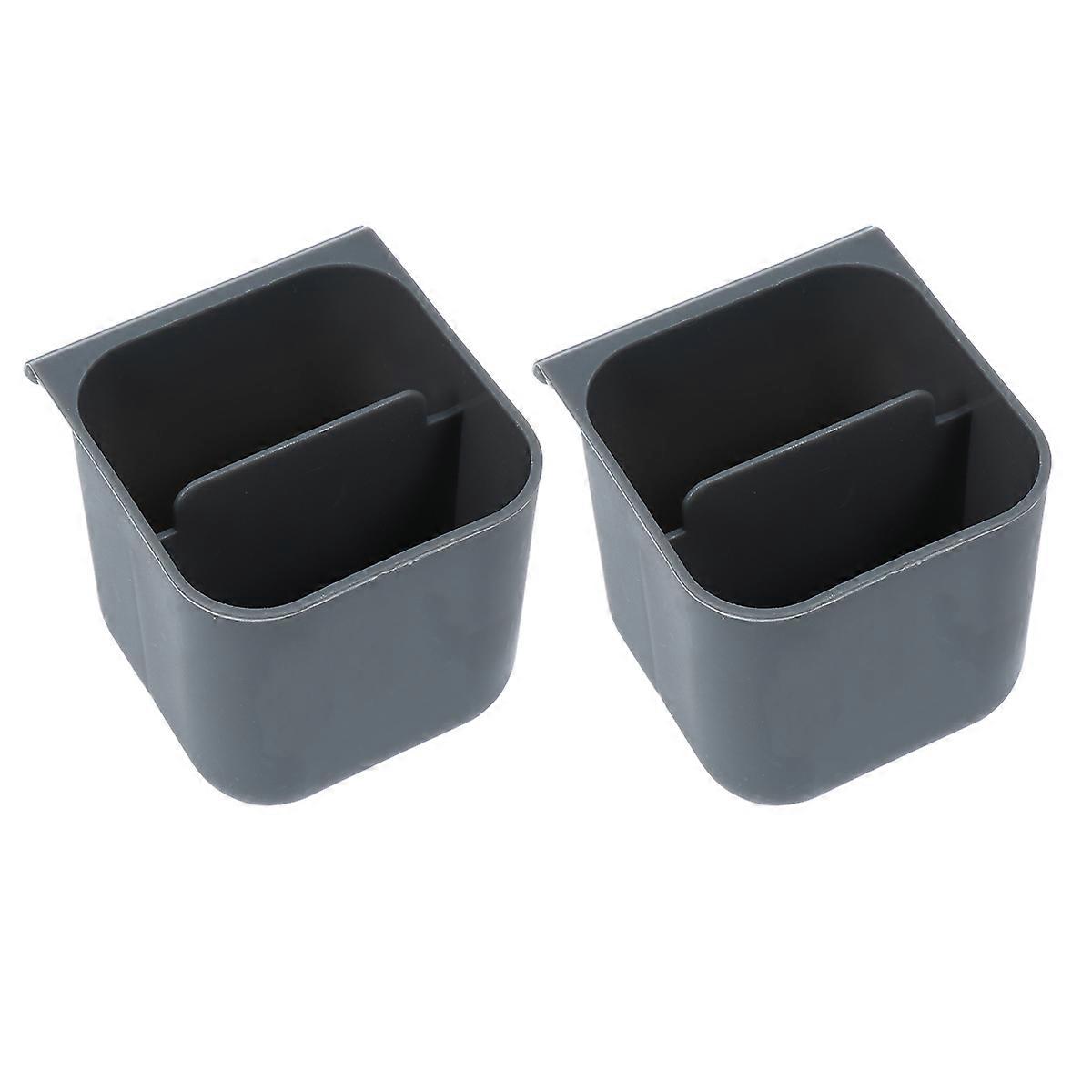 Grey Pen Storage Holder Multifunction Container for Pen Holding 2Pcs