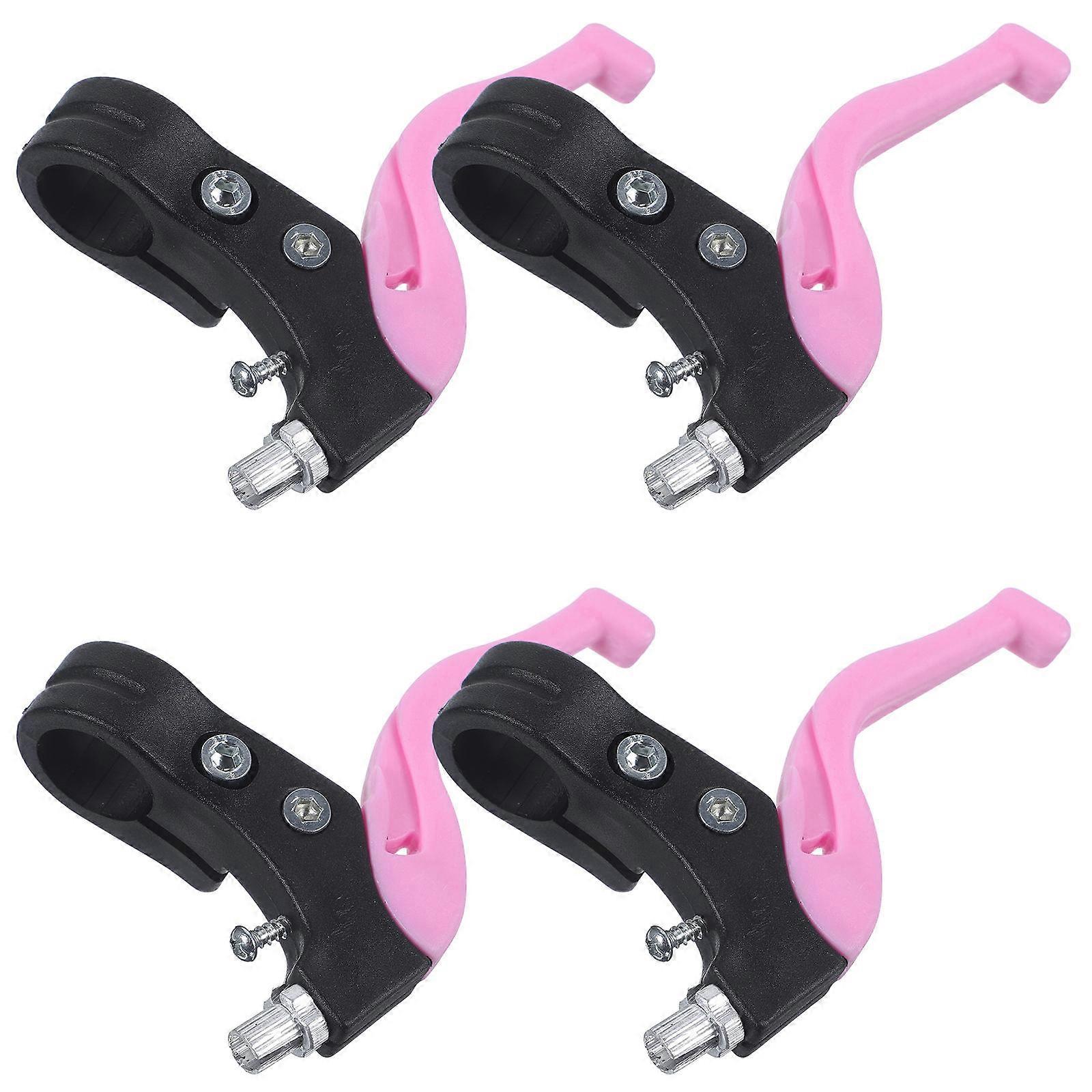 2 Pairs Replacement Brake Levers for Kids' Bikes – Lightweight, Easy to Install, Pink Color for Safe Riding