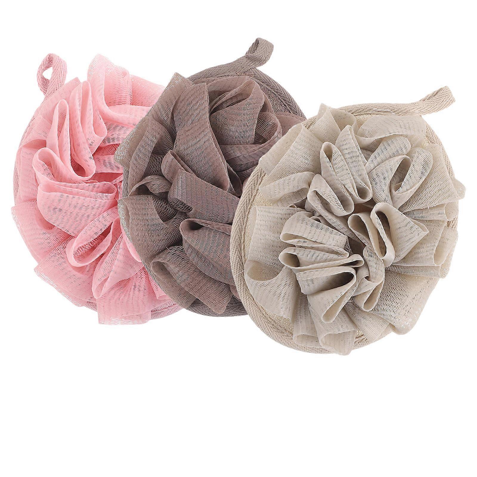 Body Exfoliator Scrubber 3Pcs Assorted Accessories 19x13cm Thickened Design Foaming Loofah