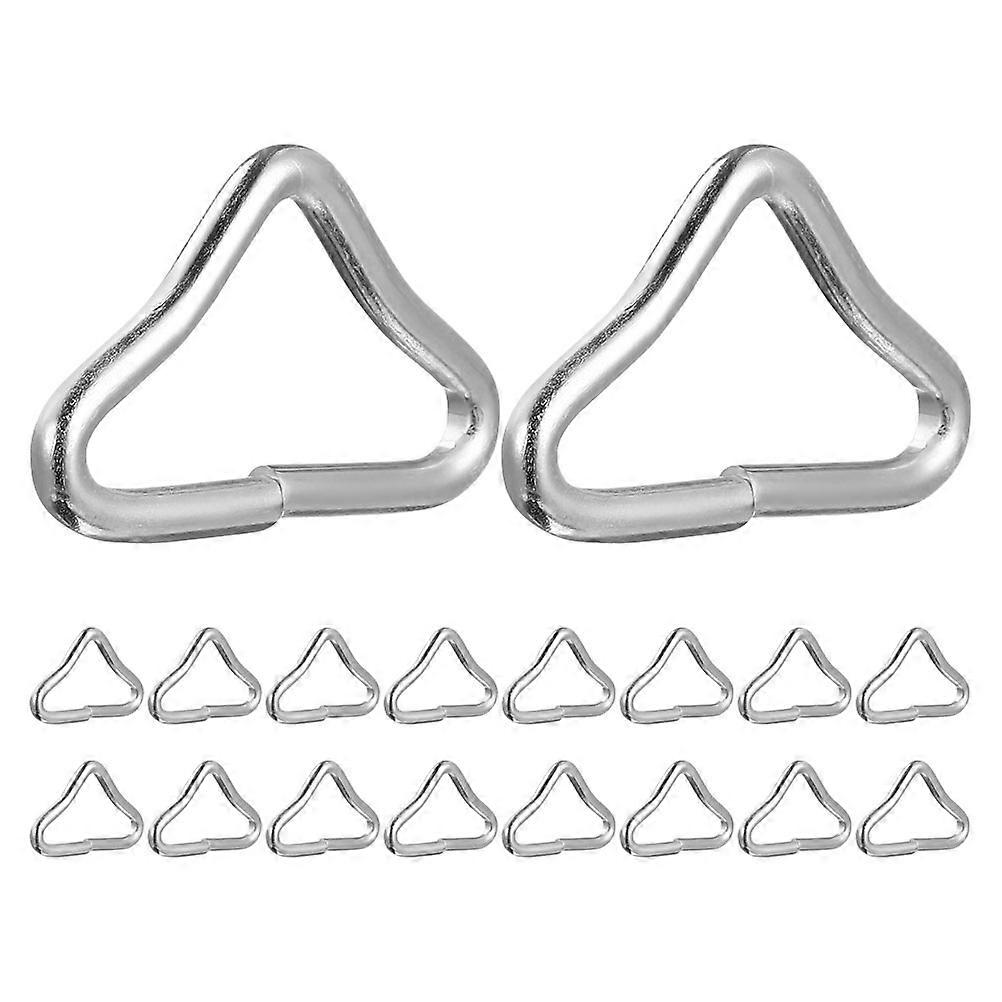 24PCS Galvanized Steel Trampoline Triangle Rings Replacement Buckles for Jumping Mat Stability, Precision Fit for Safety, Compatible with Various