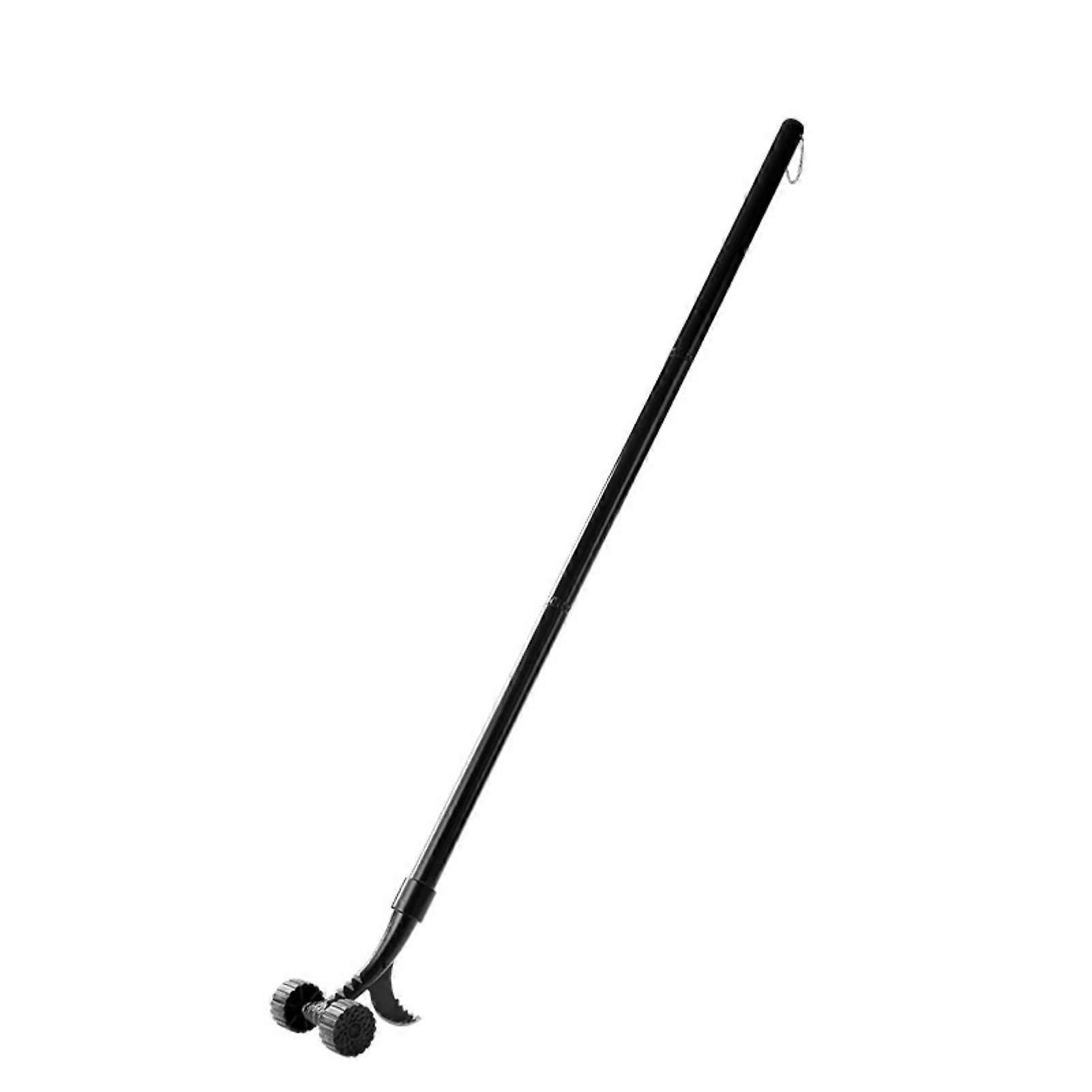 Weeding tool with wheels and adjustable 101.6 cm handle, no bending required, allows effortless weed removal in corners, for lawn and garden.