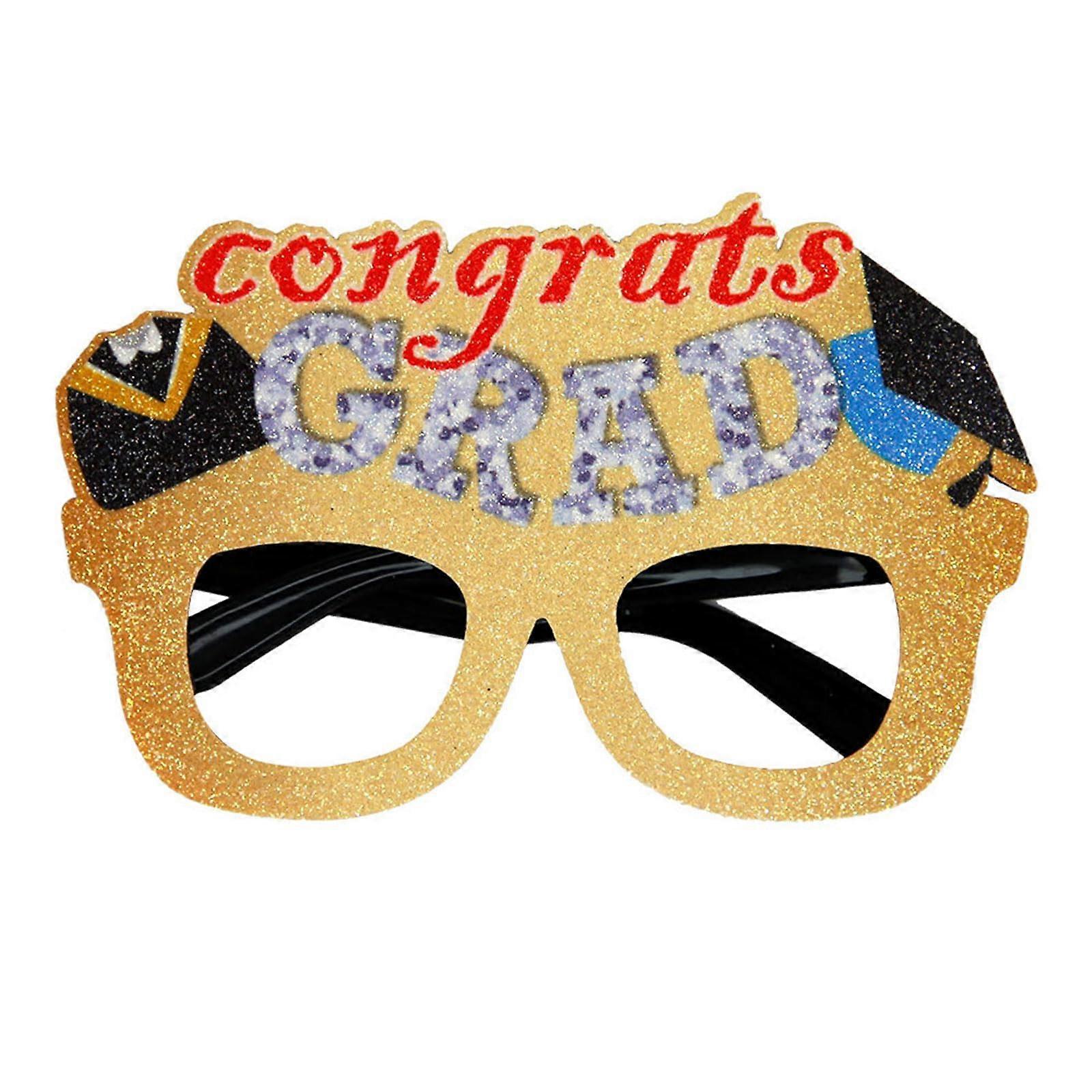 Graduation Glasses Decorations for Class 2024, Unique Sequins Photo Props, Unusual Glasses Frames