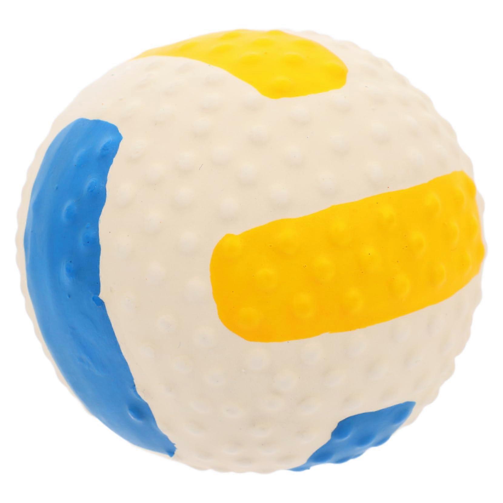 Latex Squeaky Ball Toy For Puppies And Small Dogs - Bite-Resistant Chew Toy, White Soccer/Volleyball Style