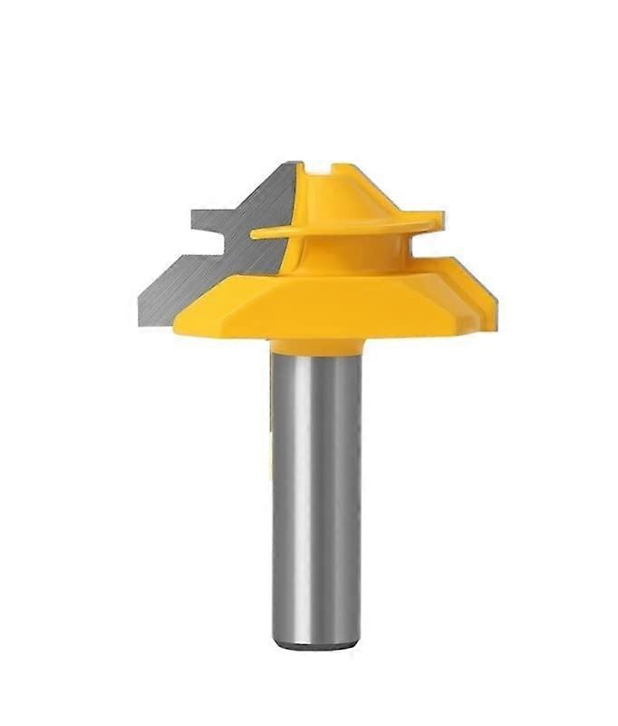 1 x 8 mm 12 mm 1/2 Inch Shank 45 Degree Medium Lock Mitre Wood Router Bits Tungsten Milling Cutter Tool 12.7 mm Shank