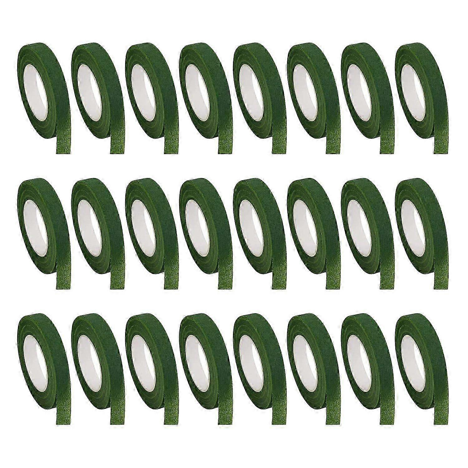 24 Rolls Floral Tape Florist Paper Stem Wrap Tape for Bouquet Stem Wrapping Floral Arrangement(1/2