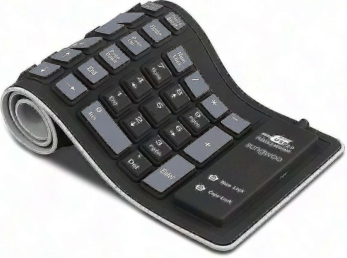 Rollable Silicone Keyboard - Waterproof, Foldable & Portable USB Wired Keyboard for Travel