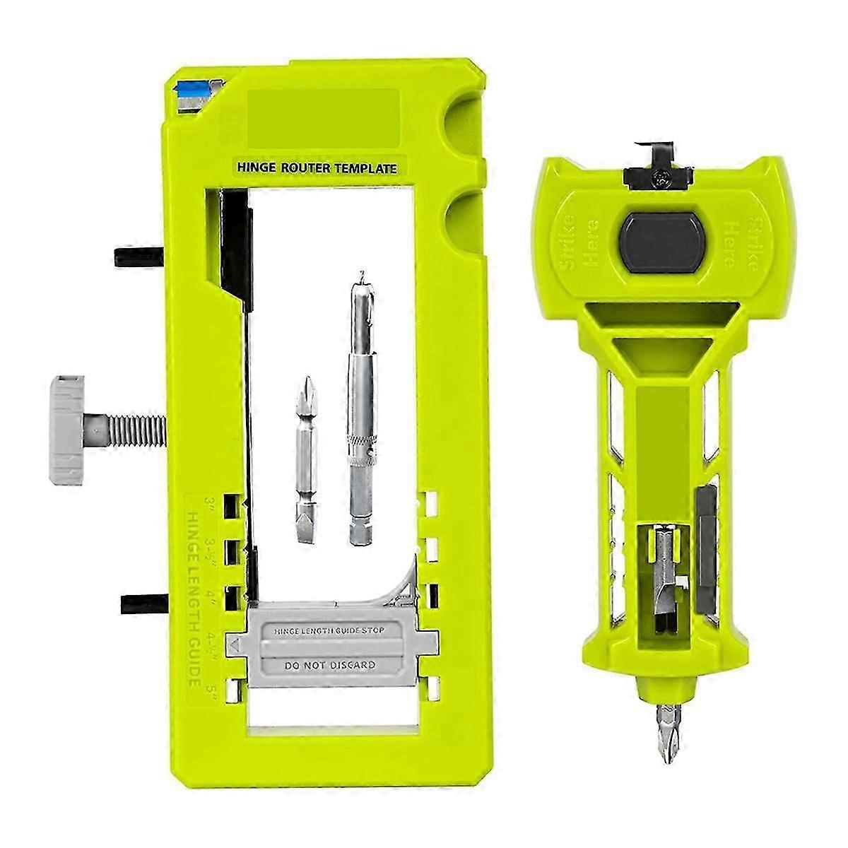 Precision Door Hardware Kit with Mortiser Template for Hinge and Latch Installation