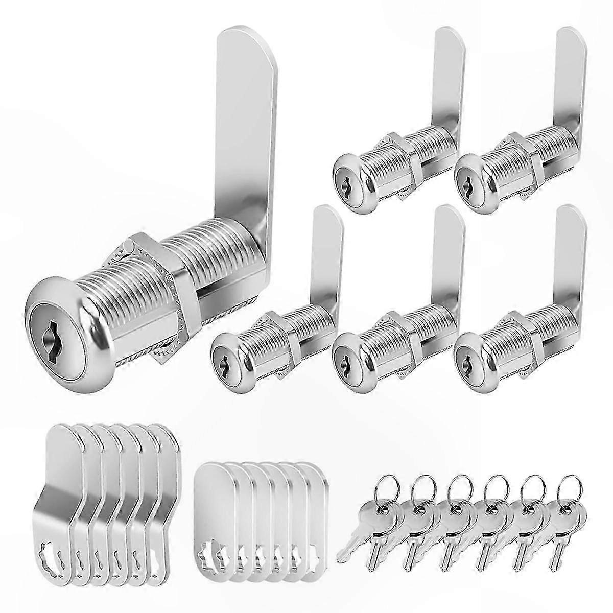 Keyed Alike Cam Lock Set for Cabinets and Storage Units, Durable Long Cam Design with Keys Included