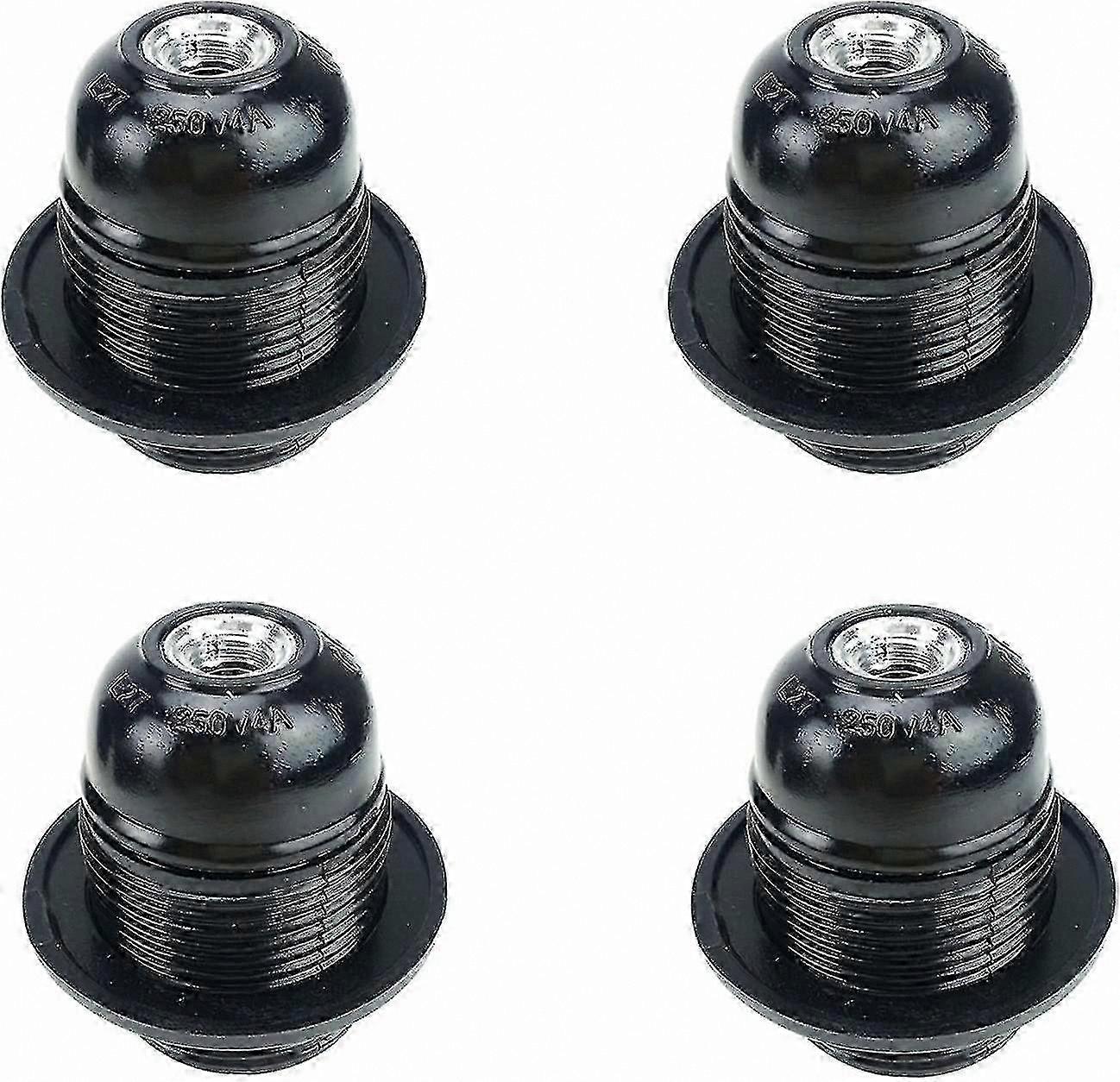 E27 Plastic Light Bulb Socket, 4 Pack, Durable and Reliable Lamp Holder for E27 Base