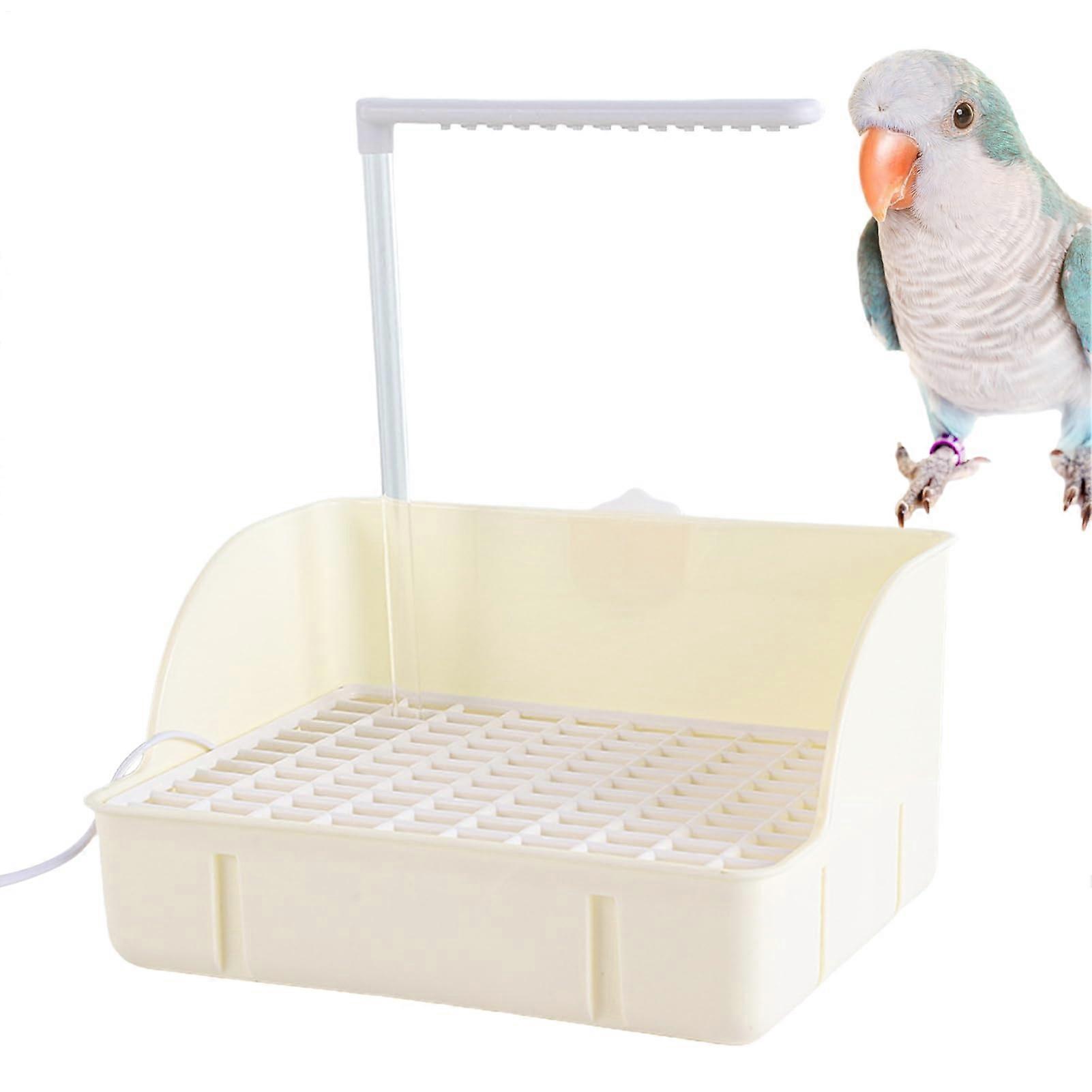 Automatic Water Circulation Shower for Parrots, Electric Bird Bath with Splash Guard USB