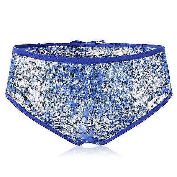 Plus Size Sexy Crotchless Lace Ruffle Back Low Waist Panties For Women