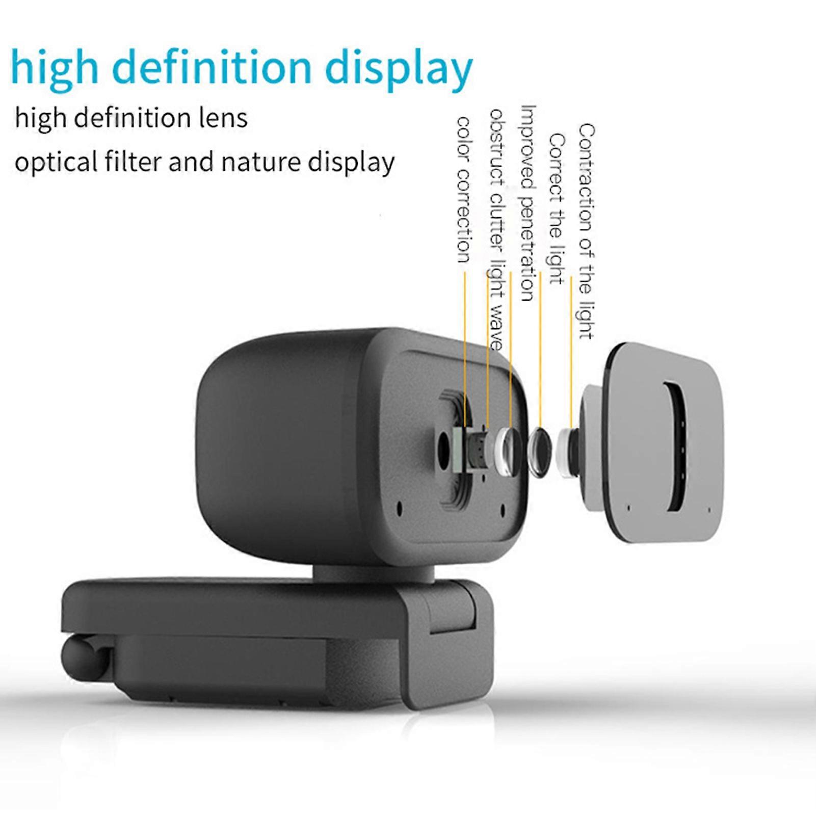 Full HD 1080P Webcam USB Mini Computer Camera Built-in Microphone Flexible Rotatable for Desktop