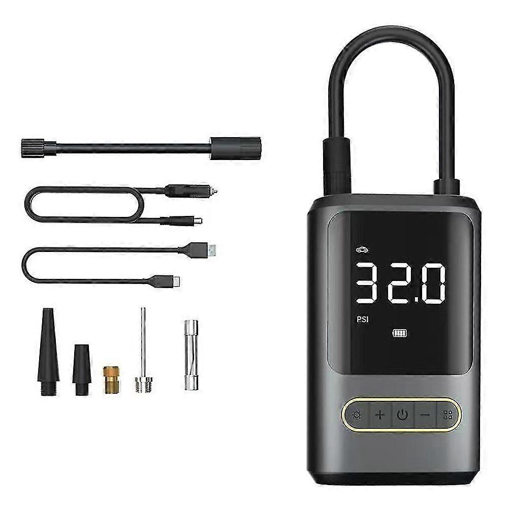 Mini Car Air Pump 150PSI Corded & Cordless Air Compressor Portable Electric Tire Inflator with LED HG
