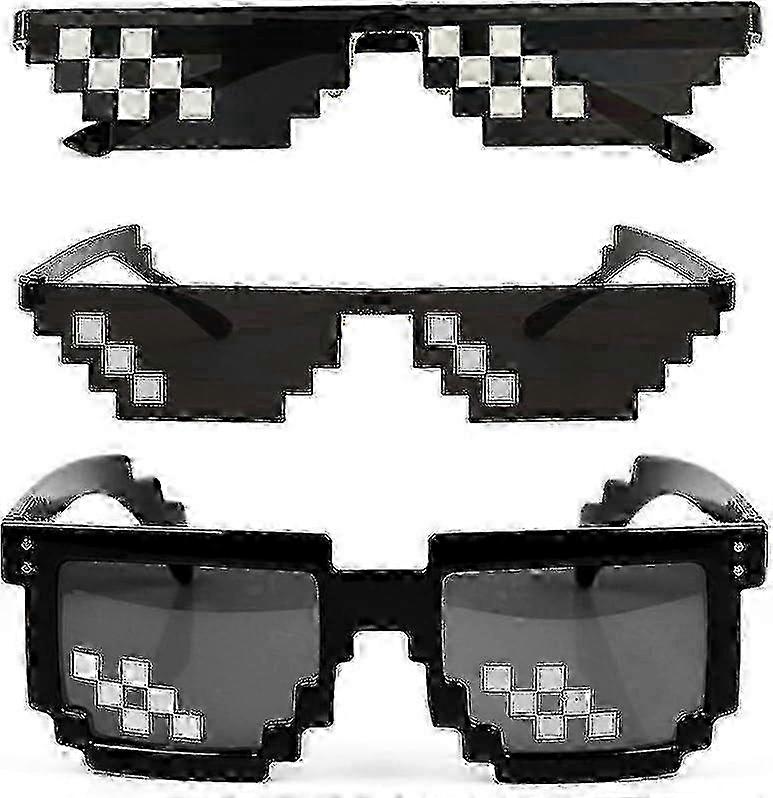 8 Bit Pixel Mosaic Props Sunglasses