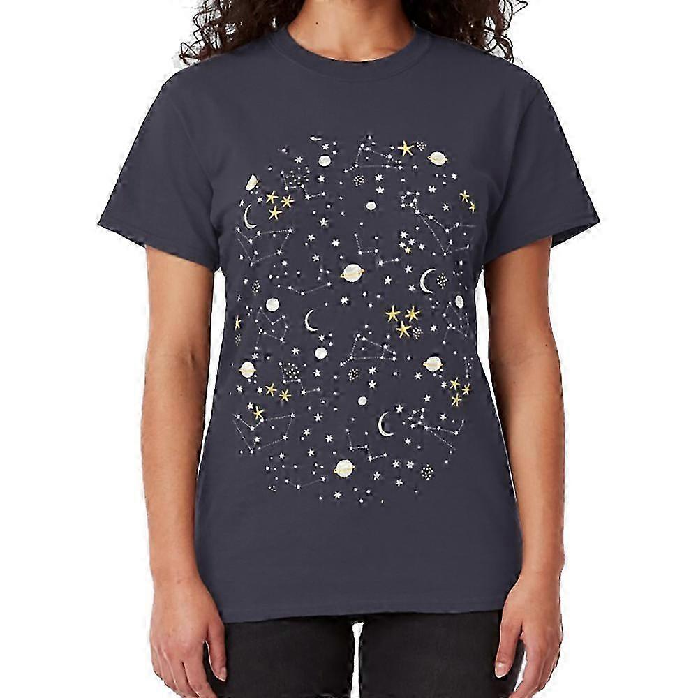 Galaxy - cosmos, moon and stars. Astronomy pattern. Cute cartoon un...