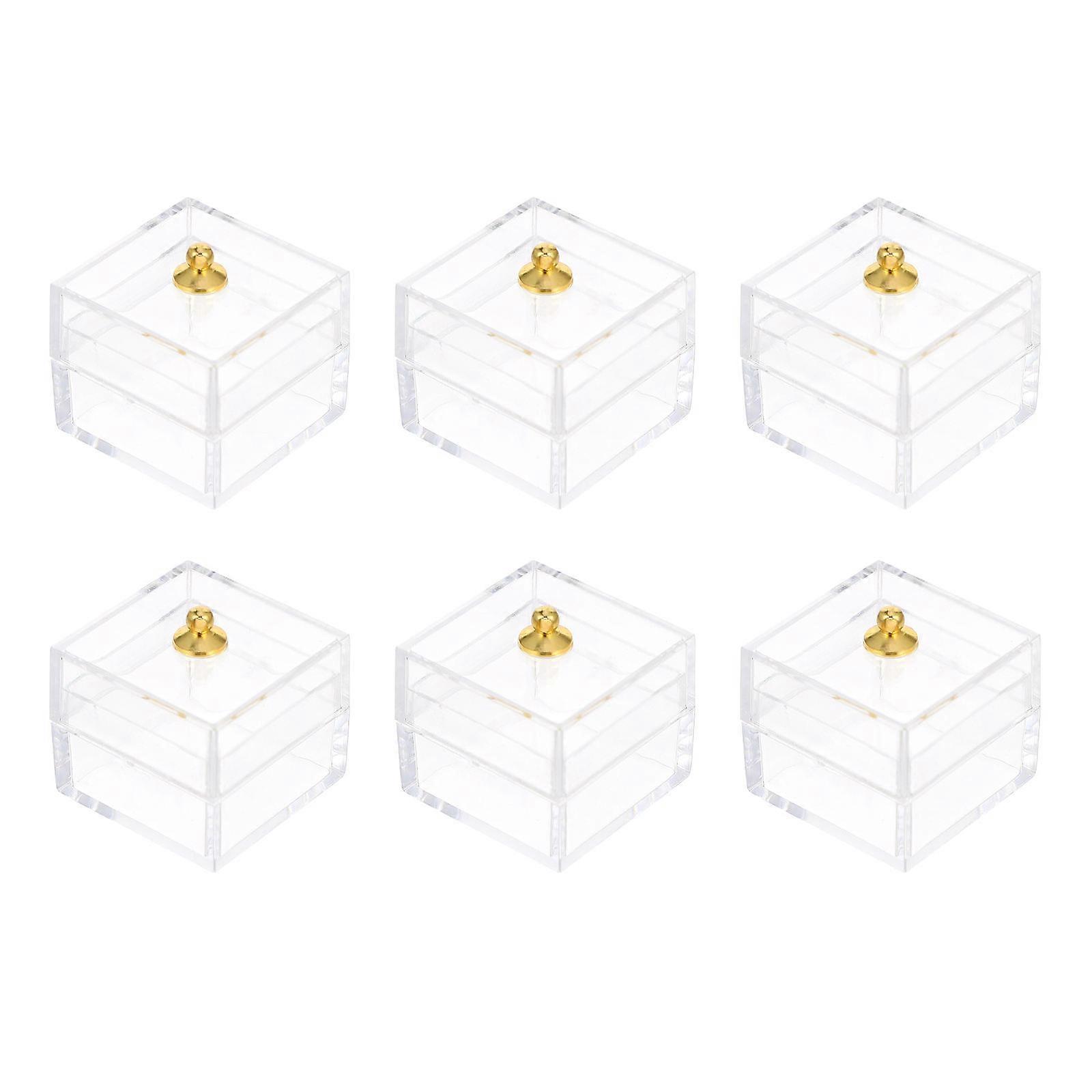 Mini Candy Display Box Dollhouse Ornament for Decoration 10Pcs Transparent
