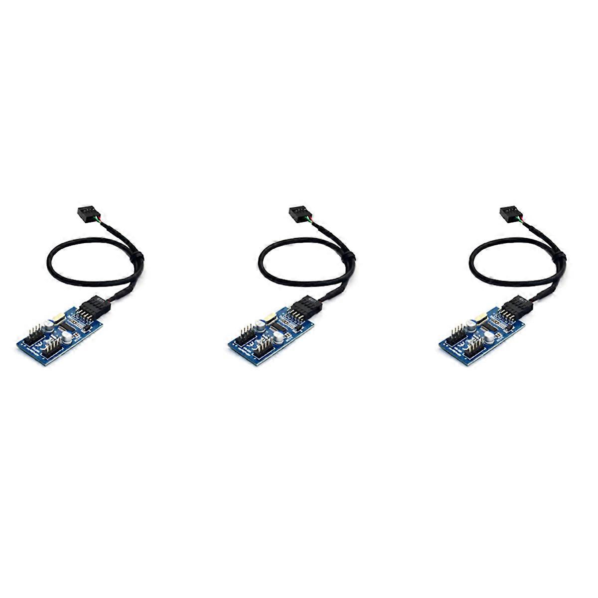 9Pin USB Header Male 1 to 2/4 Female Extension Cable Card Desktop 9Pin USB HUB USB 2.0 9 Pin Connect