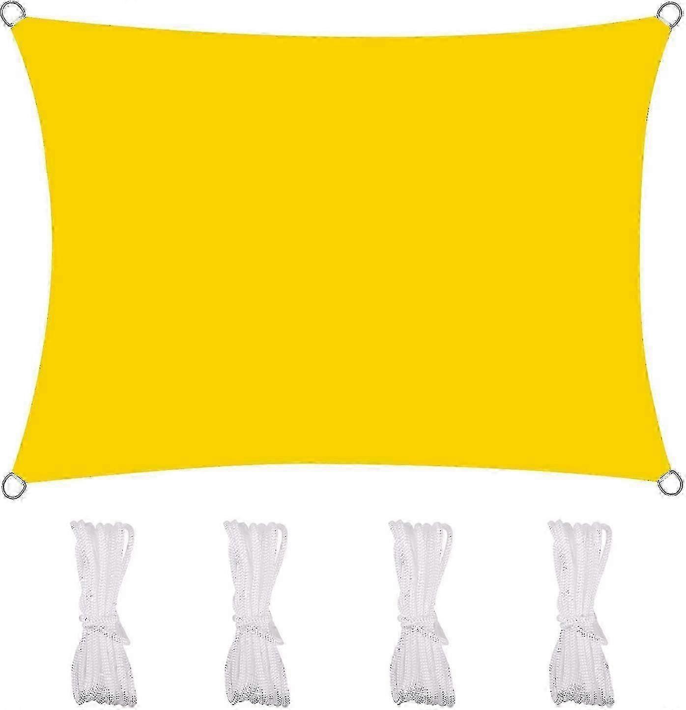 Black Rectangular Shade Sail  2x1.8m Waterproof & UV-Resistant Tarp...