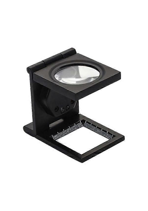 Magnifying Loupe Lens Metal Folding Scale Case