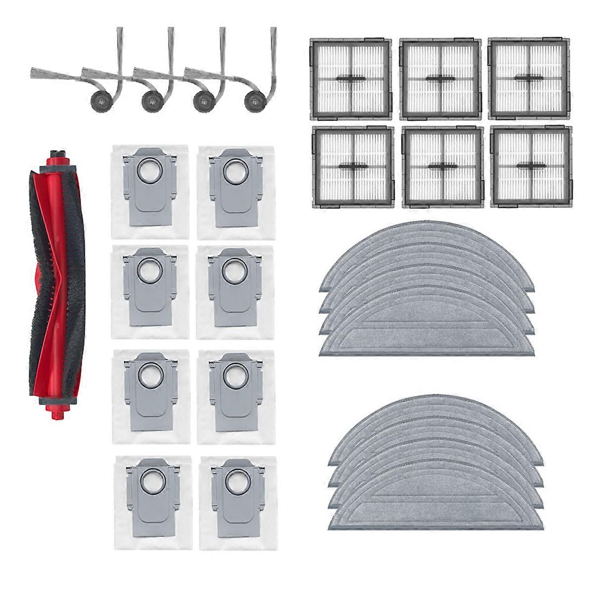 27 Pcs for Q10 / Q10 + Sweeper Robot Accessories Roller Side Brush HEPA Filter Mop Pad Dust Bag