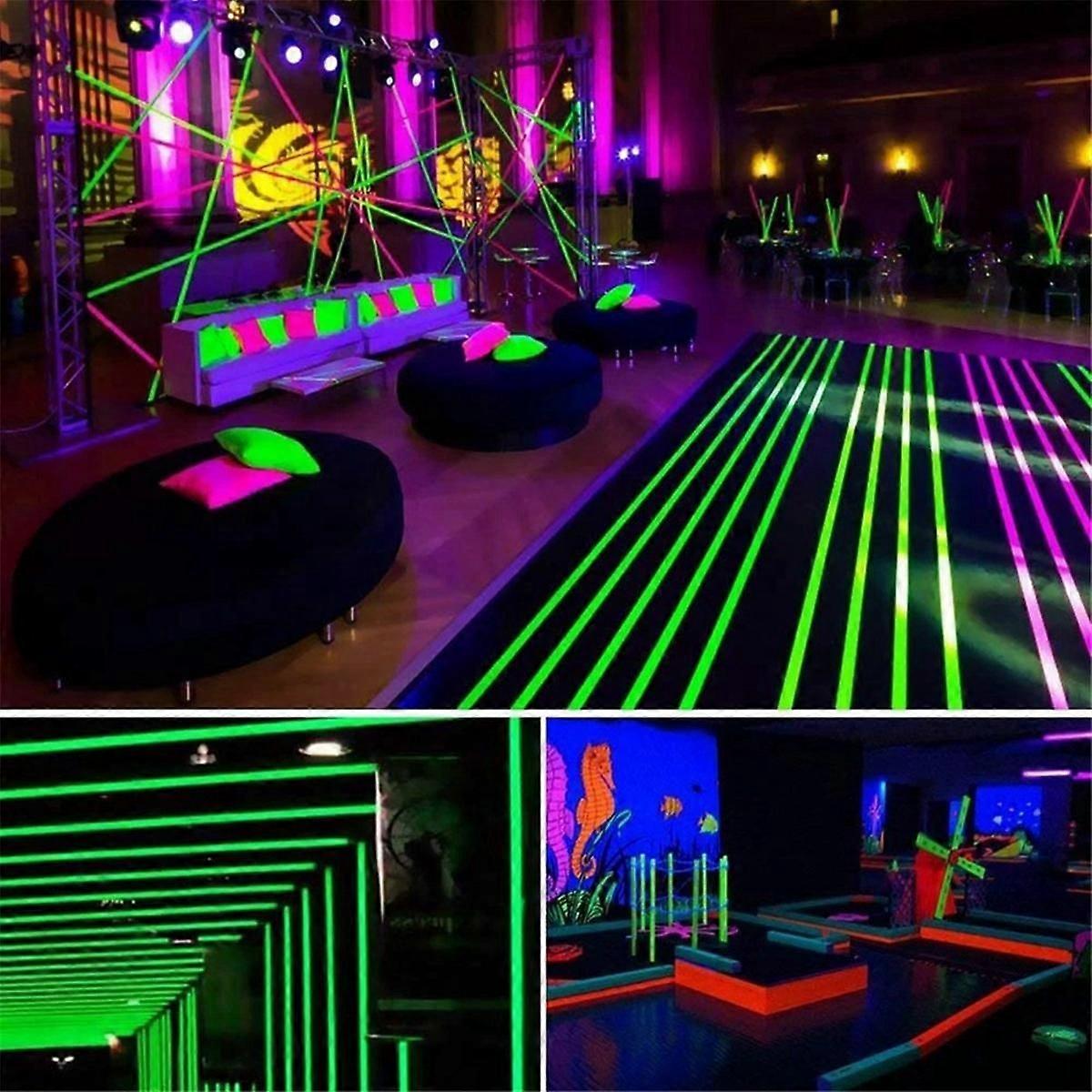 Rubans de coton Ruban de fête au néon Avertissement de sécurité Ruban au néon Ruban UV Accessoires de scène Maison de mariage