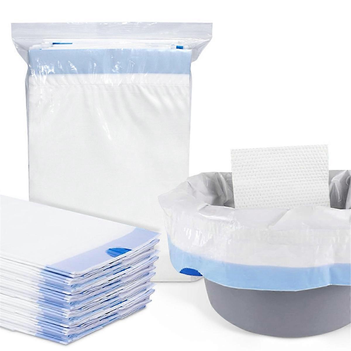 40 Packs Commode Liners with 40 Absorbent Pads