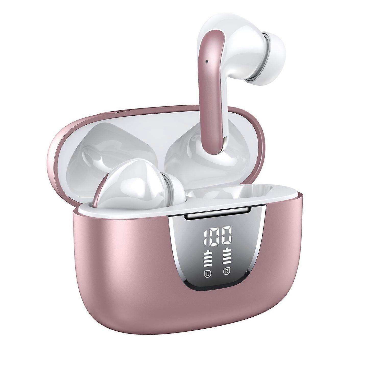 Wireless Earbuds with 76Hrs Playtime, IPX7 Waterproof, LED Display, Bluetooth 5.3, Comfortable & Lightweight