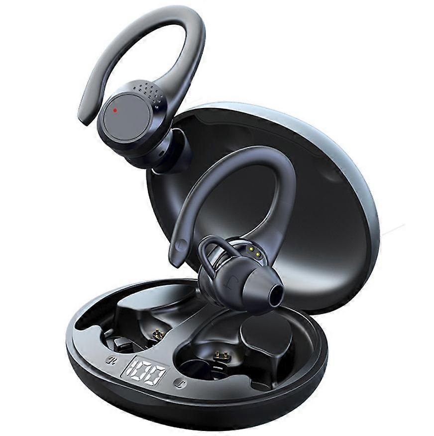 Wireless Earbuds Bluetooth 5.2 Headphones for Sports, Noise Cancelling Bluetooth Wireless Ear Buds with Mic for Running(black)