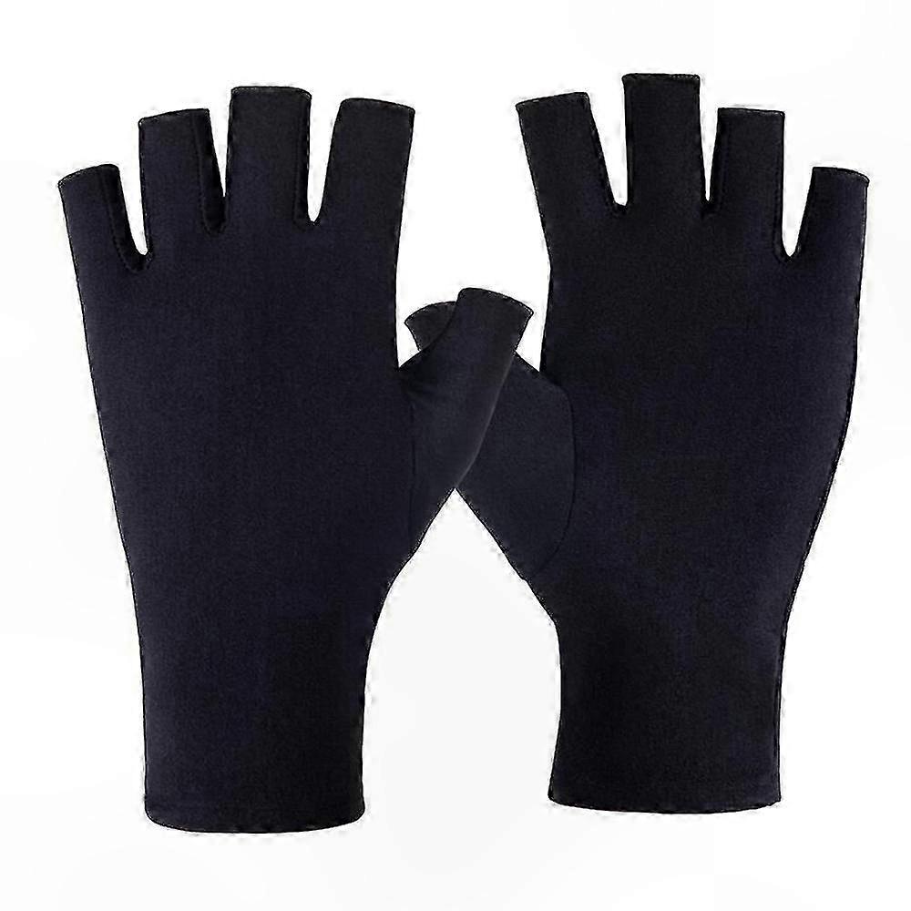 Half Finger Gloves for UV Protection, Suitable for Manicure, Lamp Use, Driving, and Sports Activities