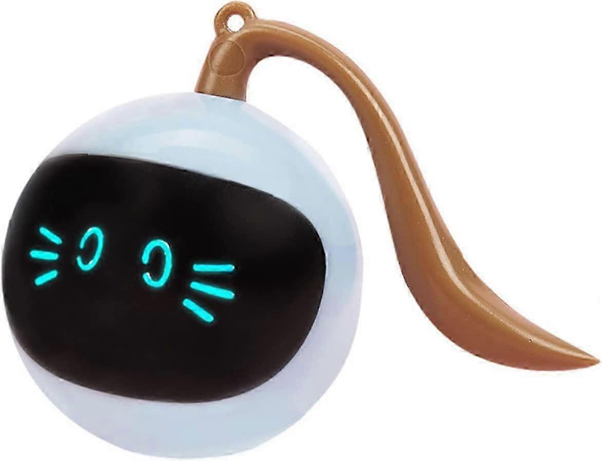 Interactive Cat Toy Ball with Colourful LED Lights, USB Rechargeable and Automatic for Kittens