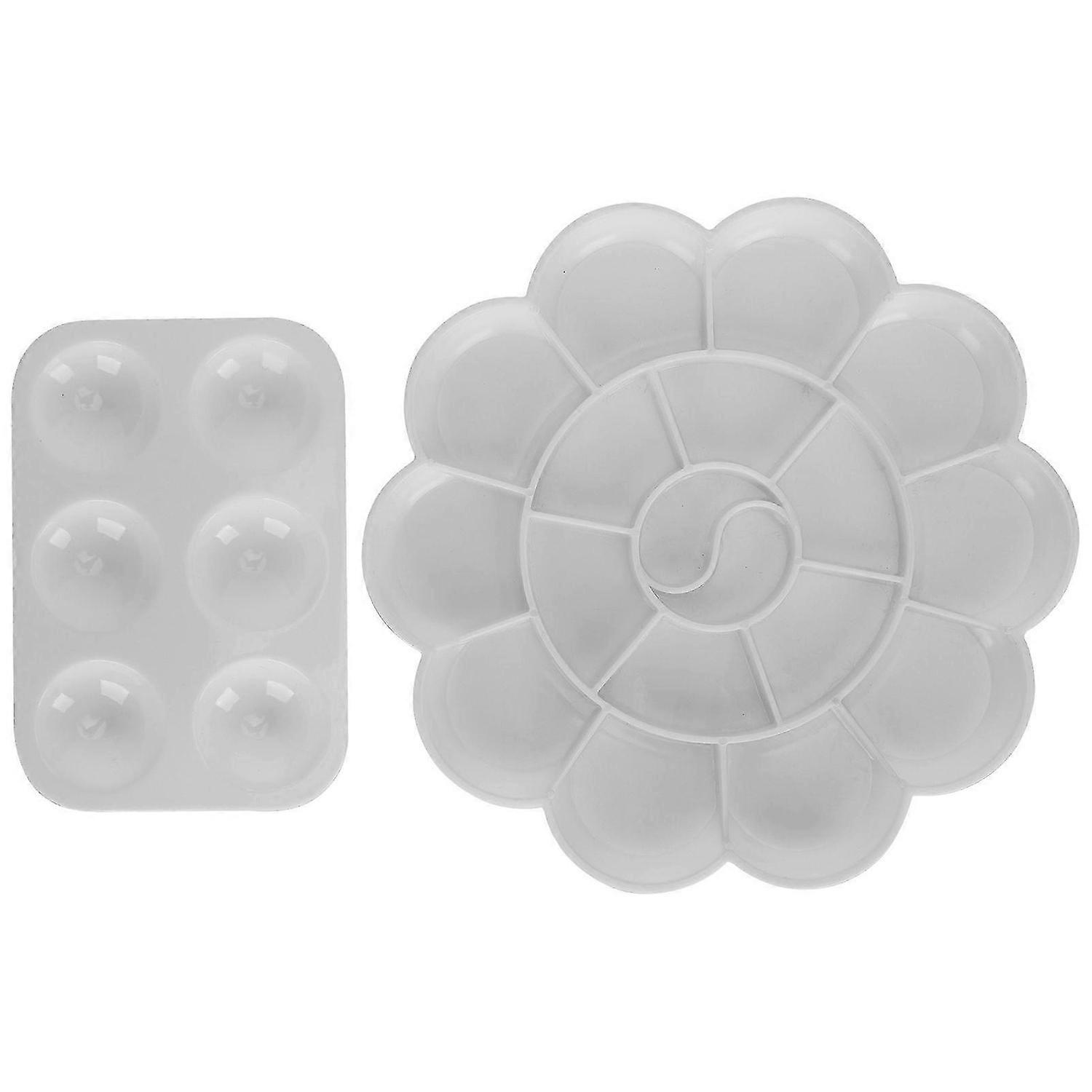 2025 Latest Model 2Pcs Paint Palette Thicken Plastic Pigment Separation Plate