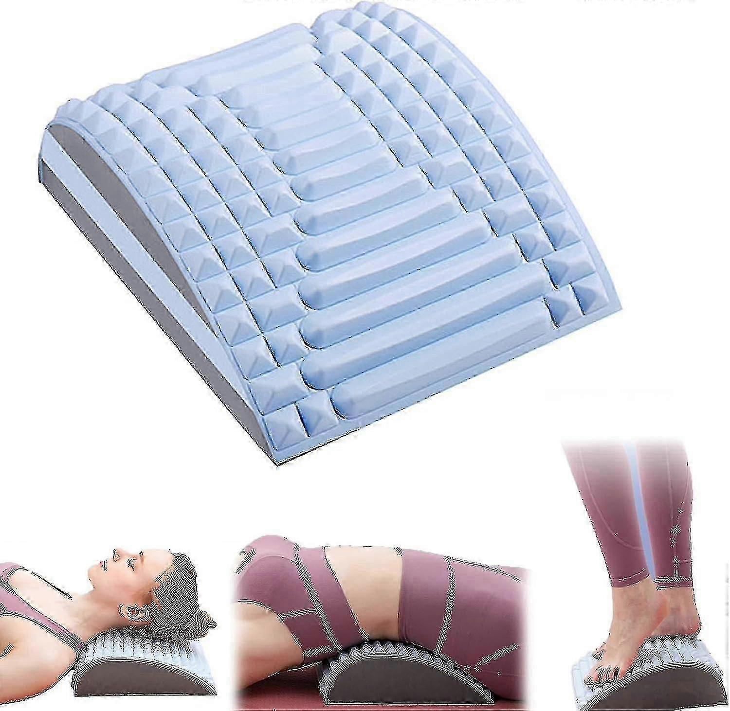 Adjustable Back & Neck Stretcher for Lower Back Pain Relief, Herniated Disc & Sciatica Support, Multi-Level Spine Alignment Board with Posture Correct